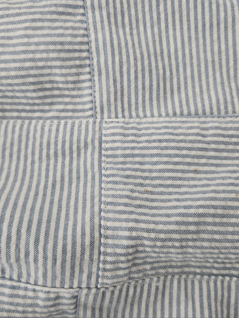 MADEWELL Seersucker Patchwork Tiered Midi Cotton Dress Sz 8 Cottagecore Coastal - Picture 15 of 15